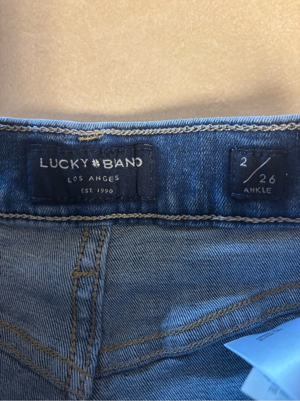 Lucky Brand Medium Blue High-Rise Button-Fly Jeans - Picture 3 of 4